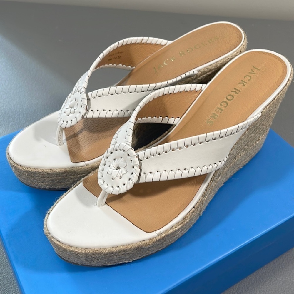 Jack Rogers Rowan Wedge Espadrilles. Size 9.